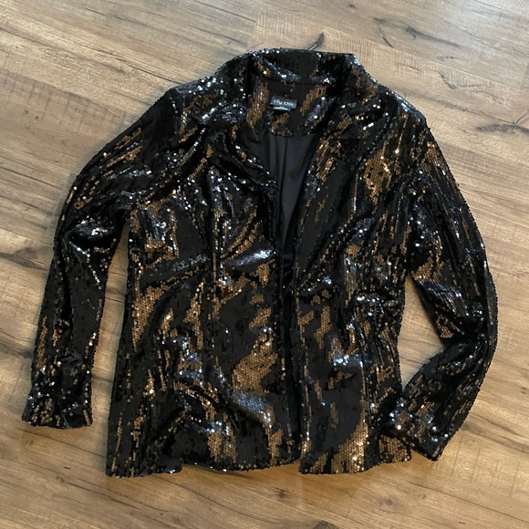 City Chic Sequin Seduction Black Blazer - Worn Once! - Picture 6 of 6